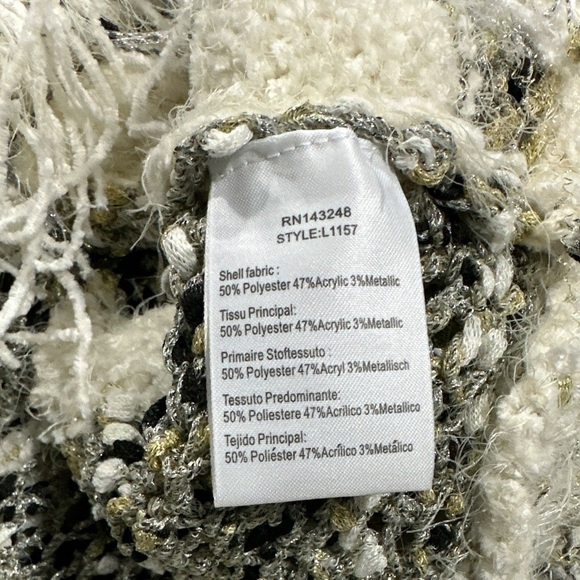 Anthropologie Moth Fringe Trim Poncho Size: S - Picture 4 of 4